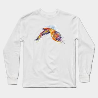 Flying Red Tailed Hawk Long Sleeve T-Shirt